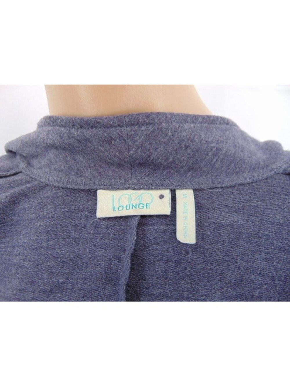 Logo Lorie Goldstein Draped Front Terry Cardigan S  Color Block Oversized - Picture 6 of 14
